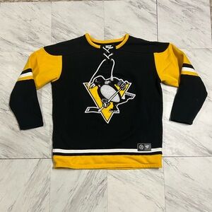 Pittsburgh Penguins Black and Yellow Hockey sweatshirt Jersey
